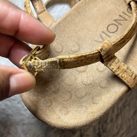 Vionic Sandals with Gold and Tan Straps - Picture 7 of 8